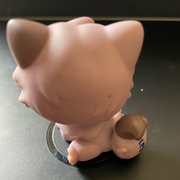 Littlest Pet Shop LPS 1027, Persian Kitty Cat Purple Gray Eye Patch - Picture 2 of 8